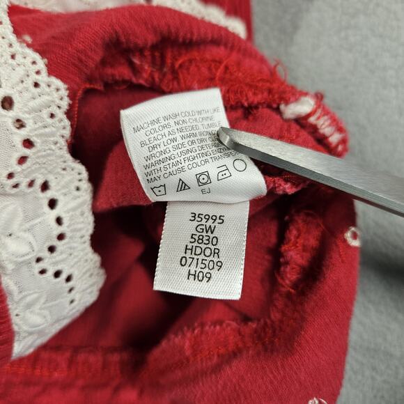 Hanna Andersson Dress Size 80 US 18-24 Month Red Corduroy Holiday Christmas - Picture 5 of 11